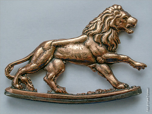Feuerschläger Bronze Oberteil in Löwenform - Replik von Trommer Archaeotechnik